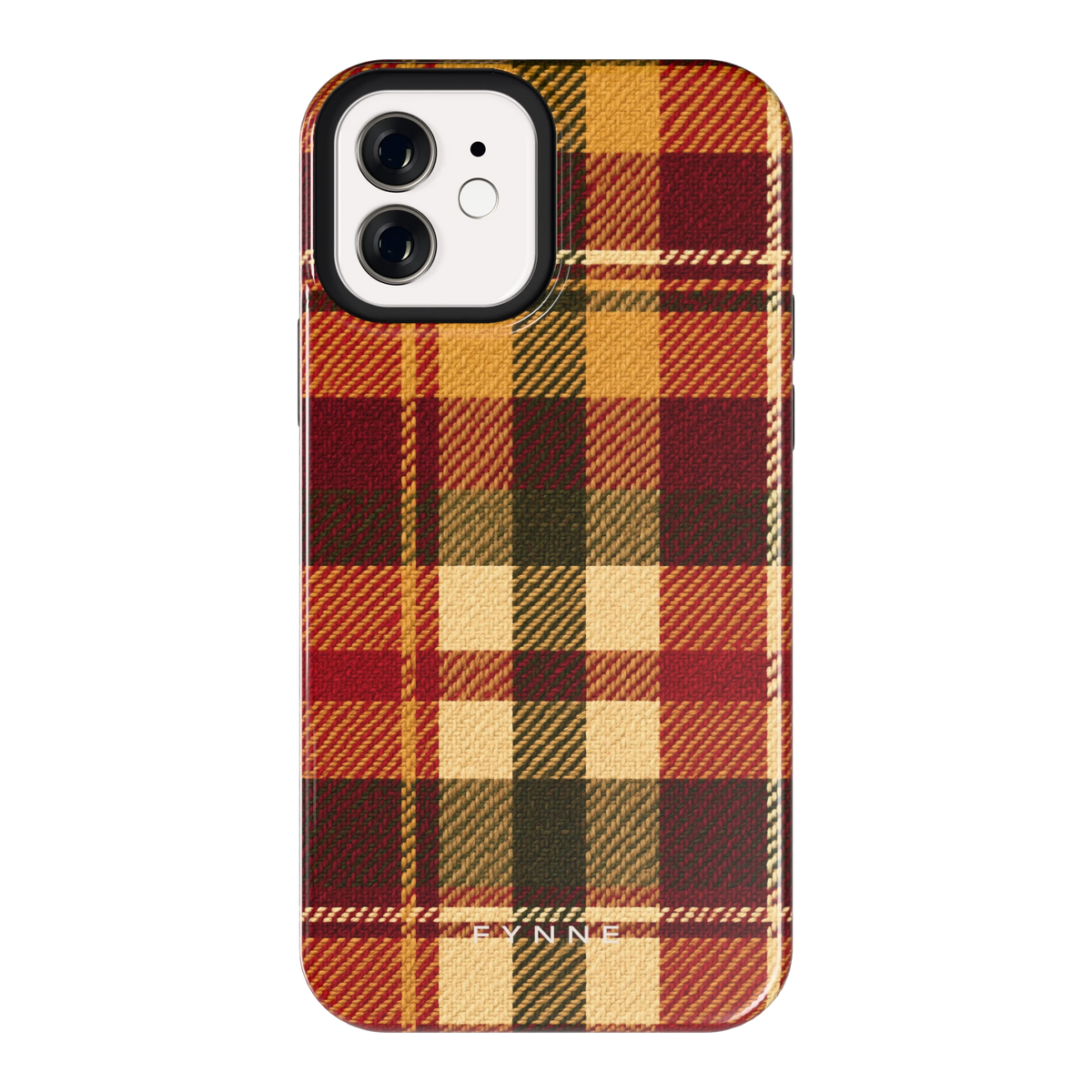 Herfst Tartan hoesje voor iPhone 12, achterkant
