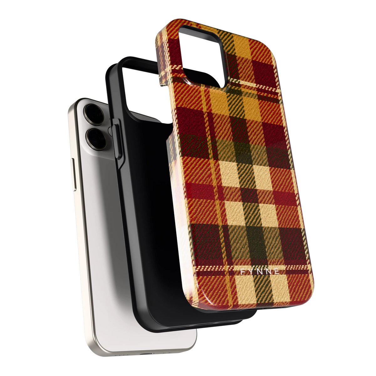 Herfst Tartan hoesje voor iPhone 12 mini, los van de telefoon