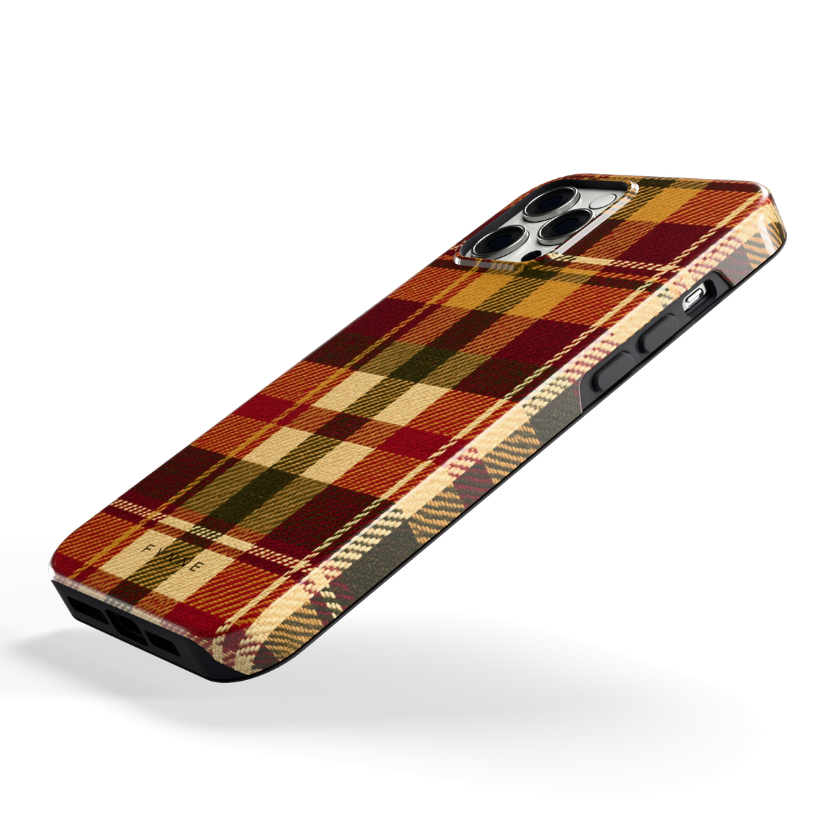 Herfst Tartan hoesje voor iPhone 12 Pro Max, schuin