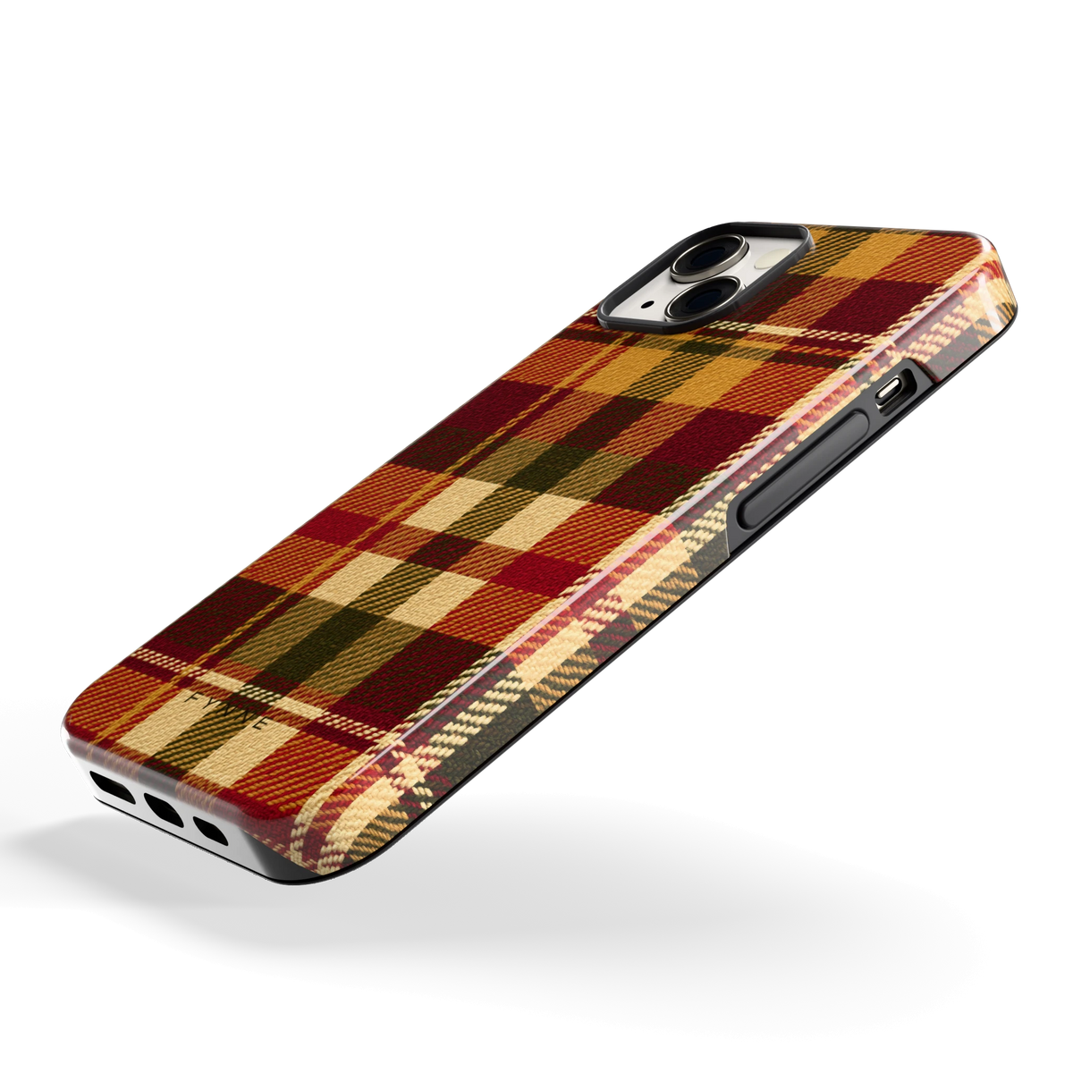 Herfst Tartan hoesje voor iPhone 13, schuin