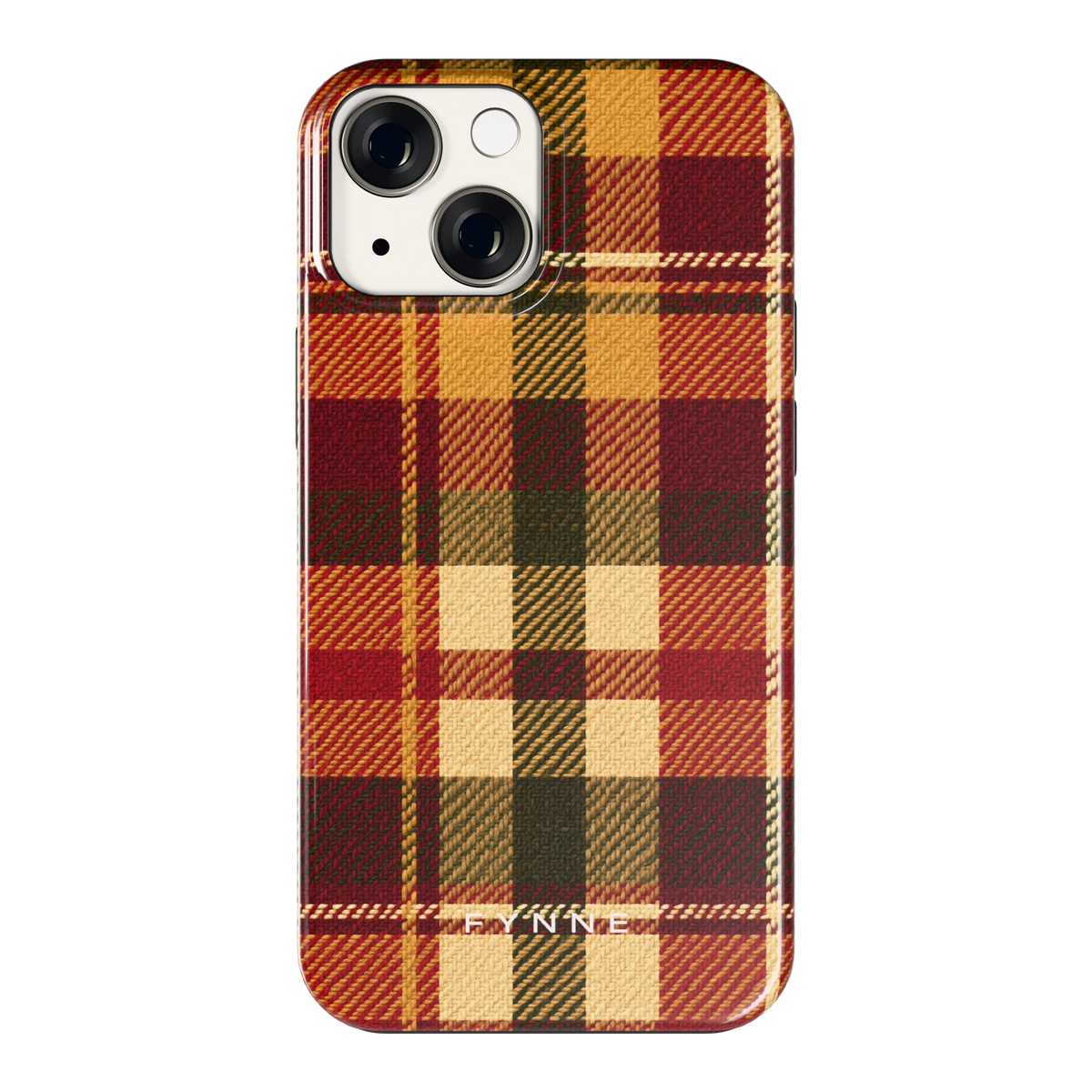 Herfst Tartan hoesje voor iPhone 13 mini, achterkant
