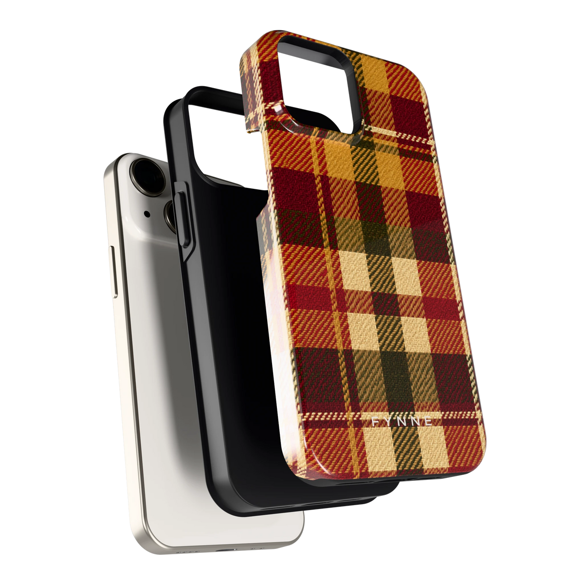 Herfst Tartan hoesje voor iPhone 13 mini, los van de telefoon