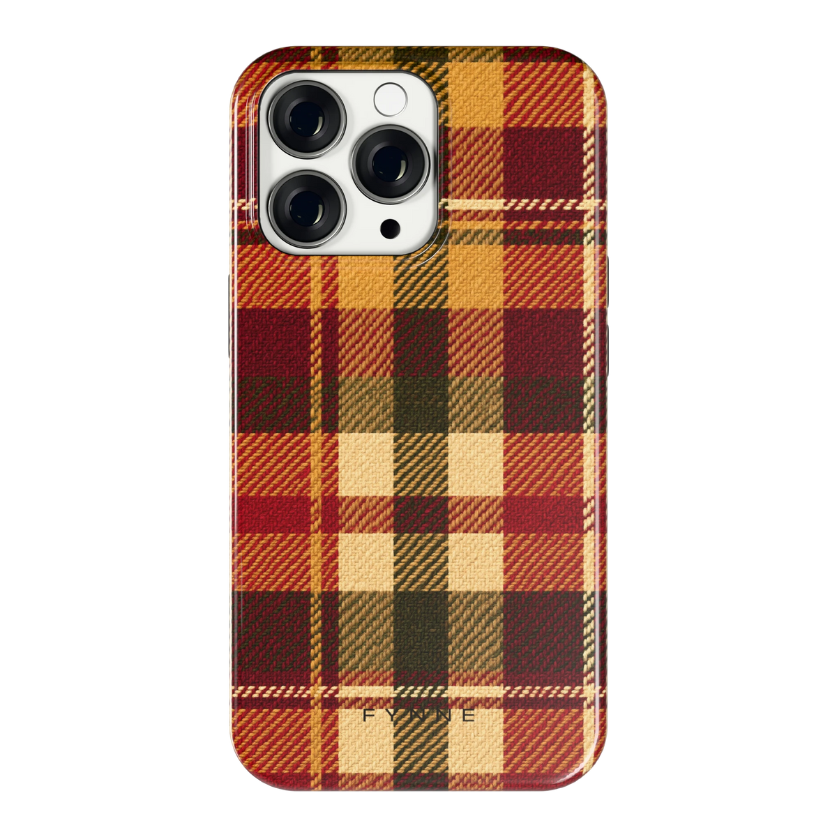 Herfst Tartan hoesje voor iPhone 13 Pro, achterkant