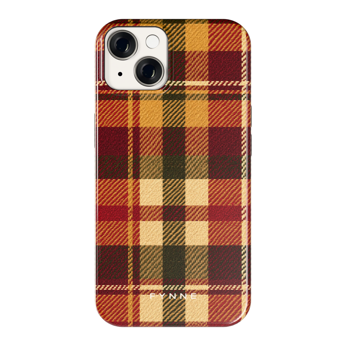 Herfst Tartan hoesje voor iPhone 14, achterkant