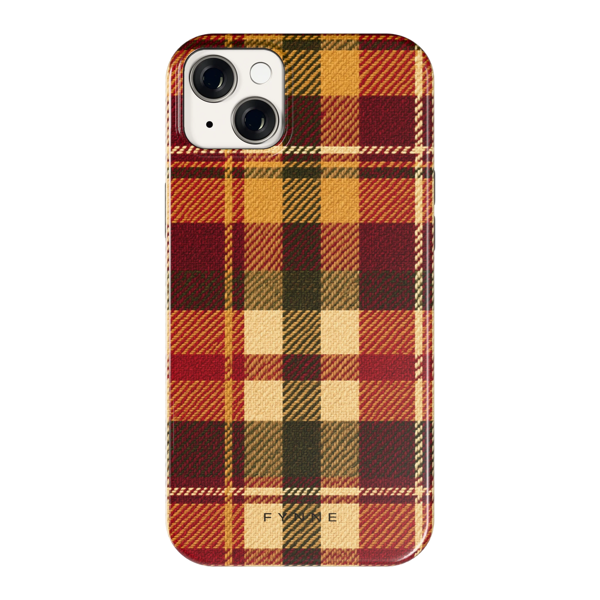 Herfst Tartan hoesje voor iPhone 14 Plus, achterkant