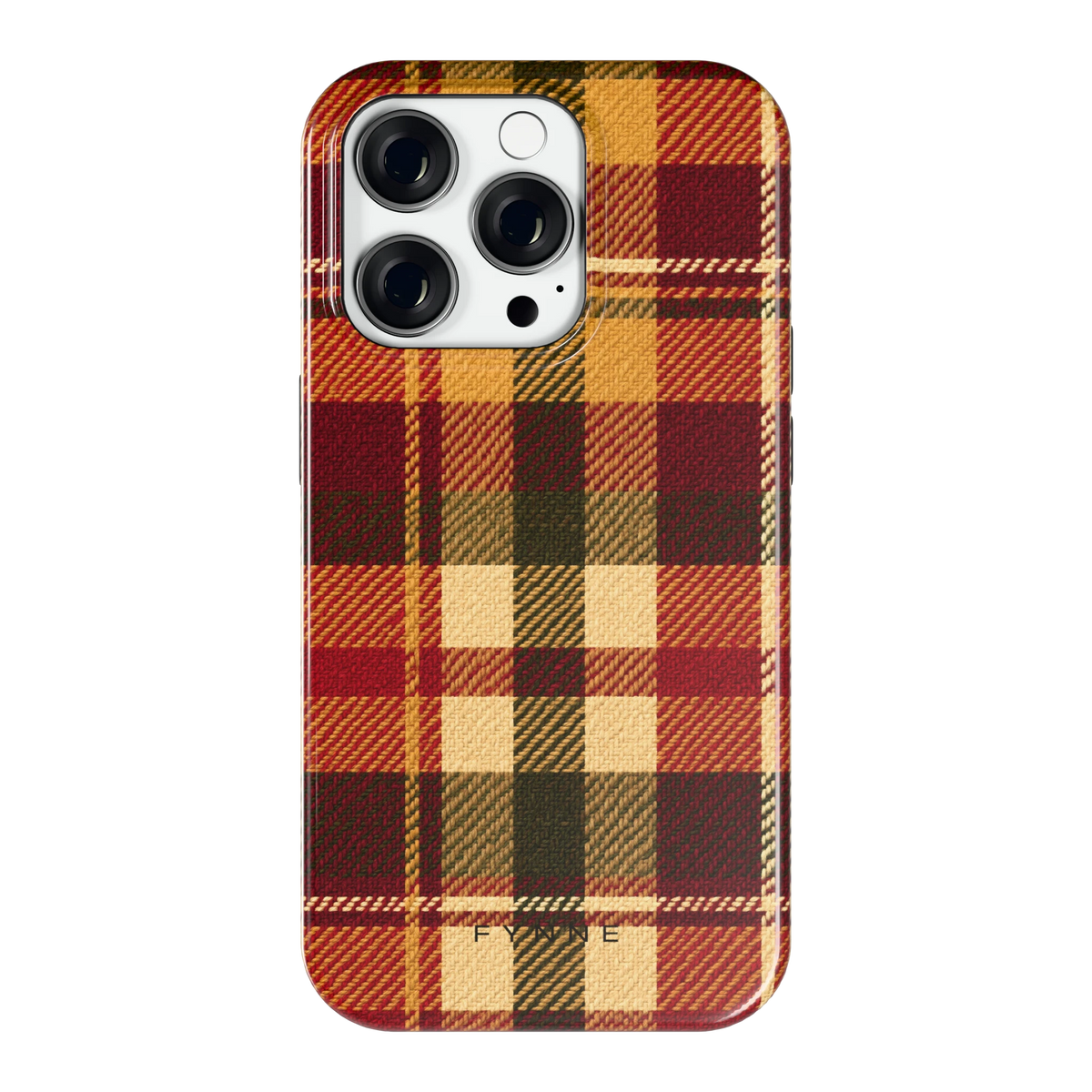 Herfst Tartan hoesje voor iPhone 14 Pro, achterkant