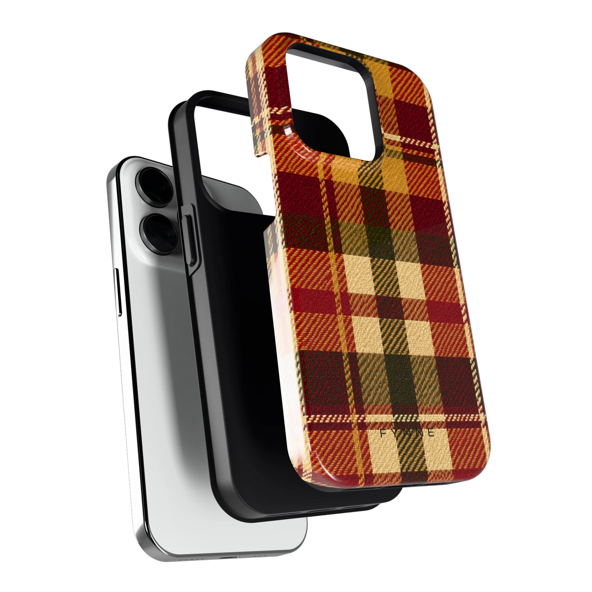 Herfst Tartan hoesje voor iPhone 14 Pro, los van de telefoon