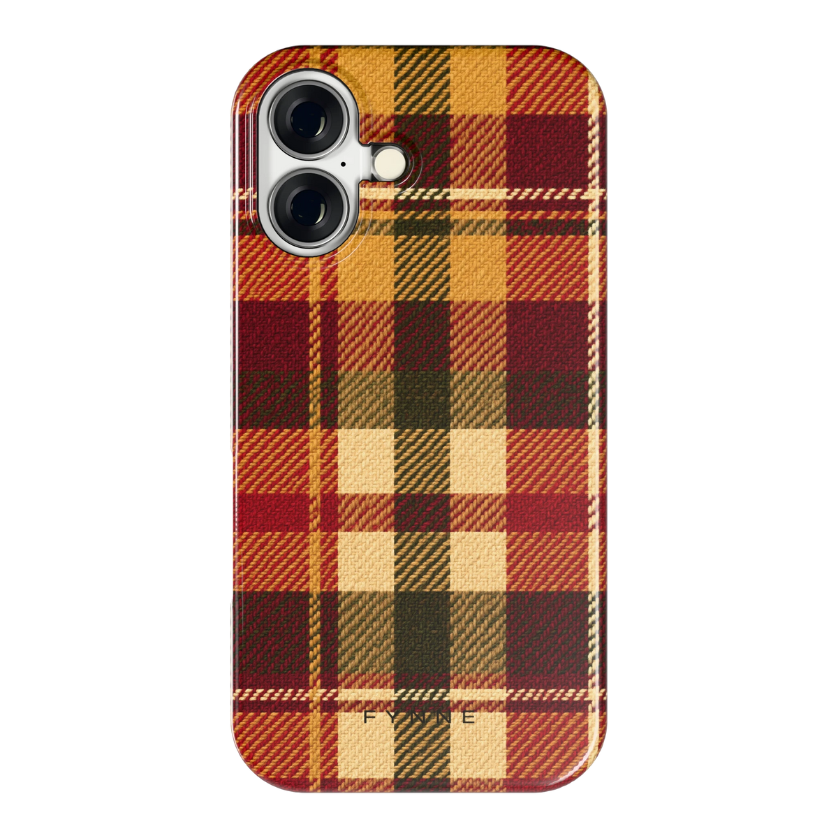 Herfst Tartan hoesje voor iPhone 16, achterkant