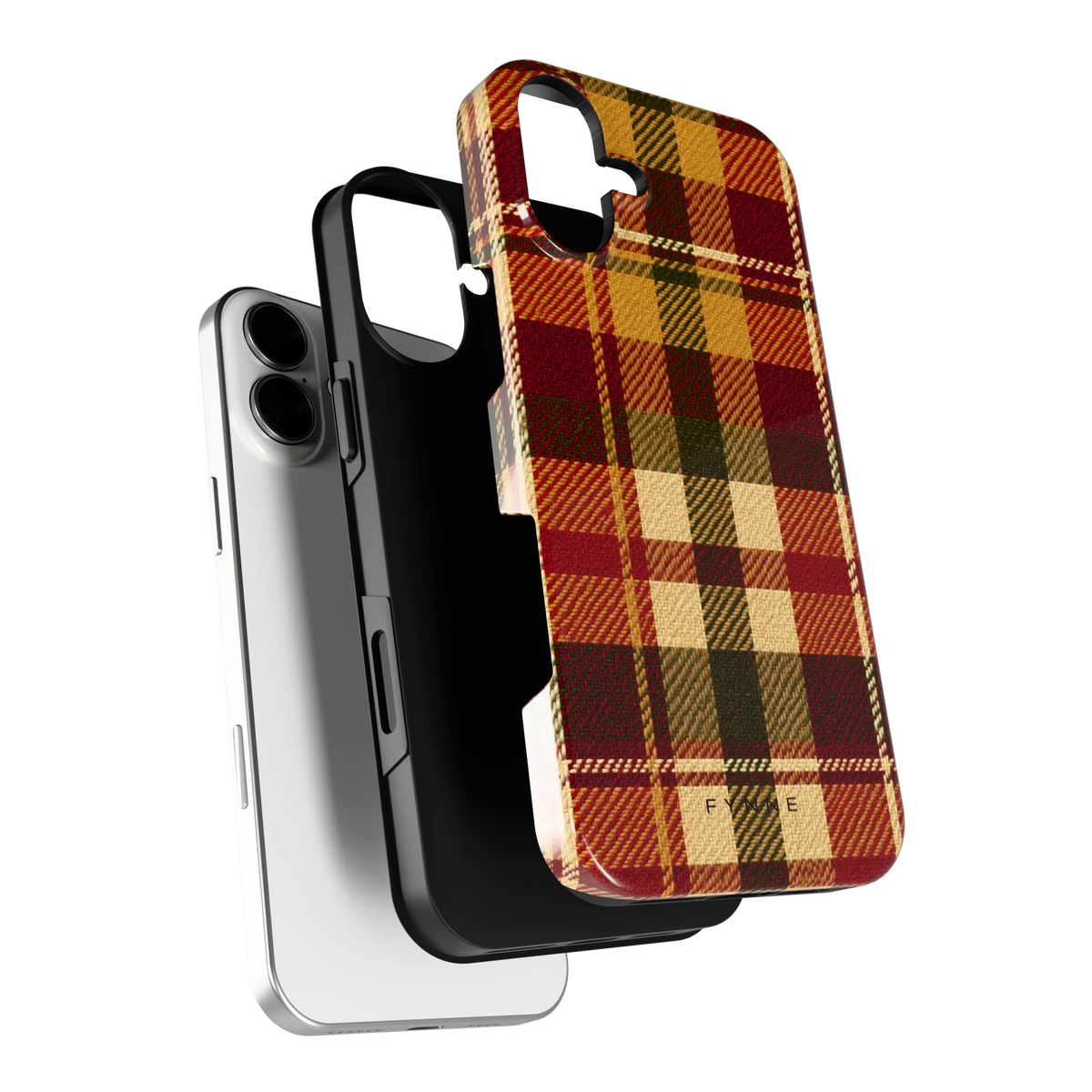 Herfst Tartan hoesje voor iPhone 16 Plus, los van de telefoon