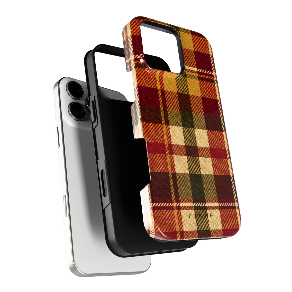 Herfst Tartan hoesje voor iPhone 16 Pro Max, los van de telefoon