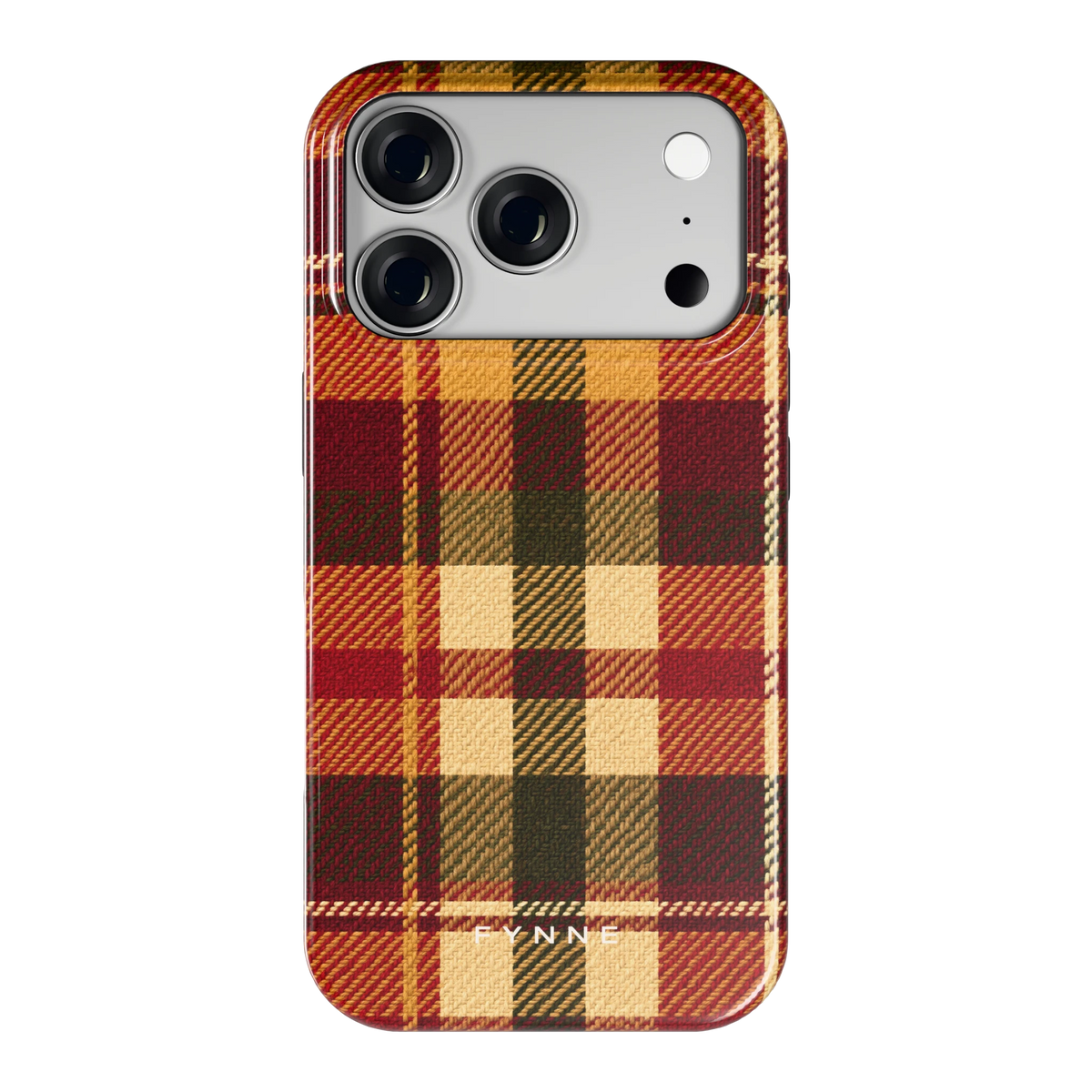 Herfst Tartan hoesje voor iPhone 18 Pro, achterkant