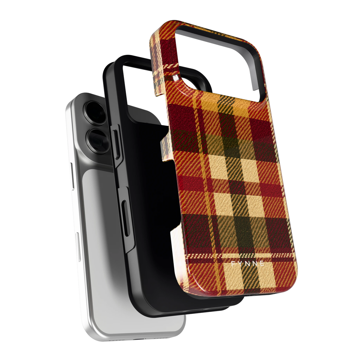 Herfst Tartan hoesje voor iPhone 18 Pro, los van de telefoon