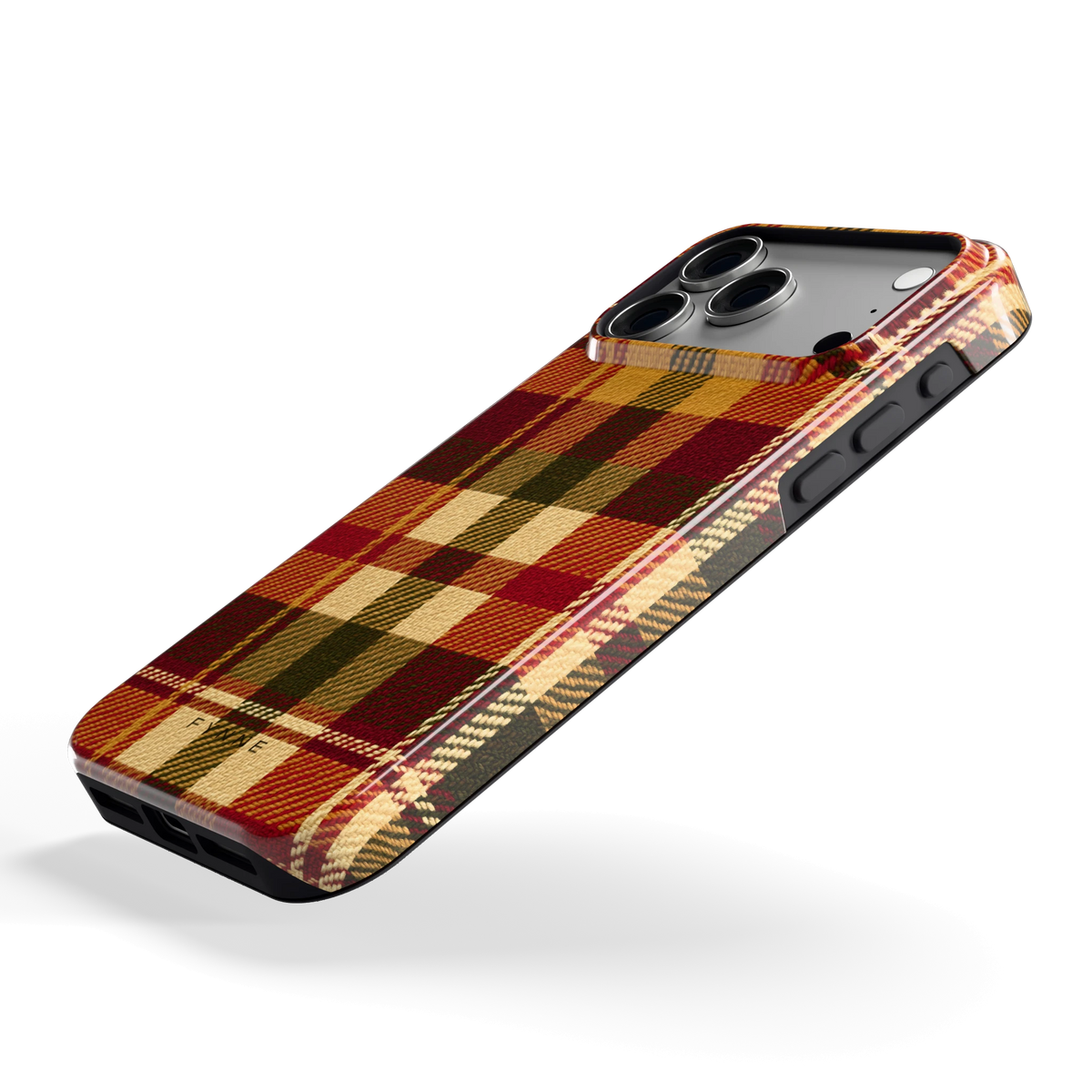 Herfst Tartan hoesje voor iPhone 18 Pro Max, schuin