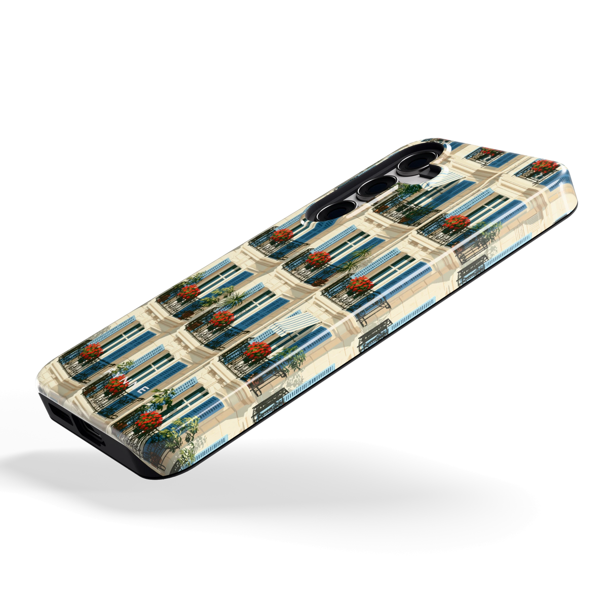 Balkonseizoen hoesje voor Galaxy S24, schuin