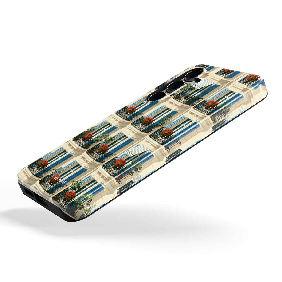 Balkonseizoen hoesje voor Galaxy S24 FE, schuin