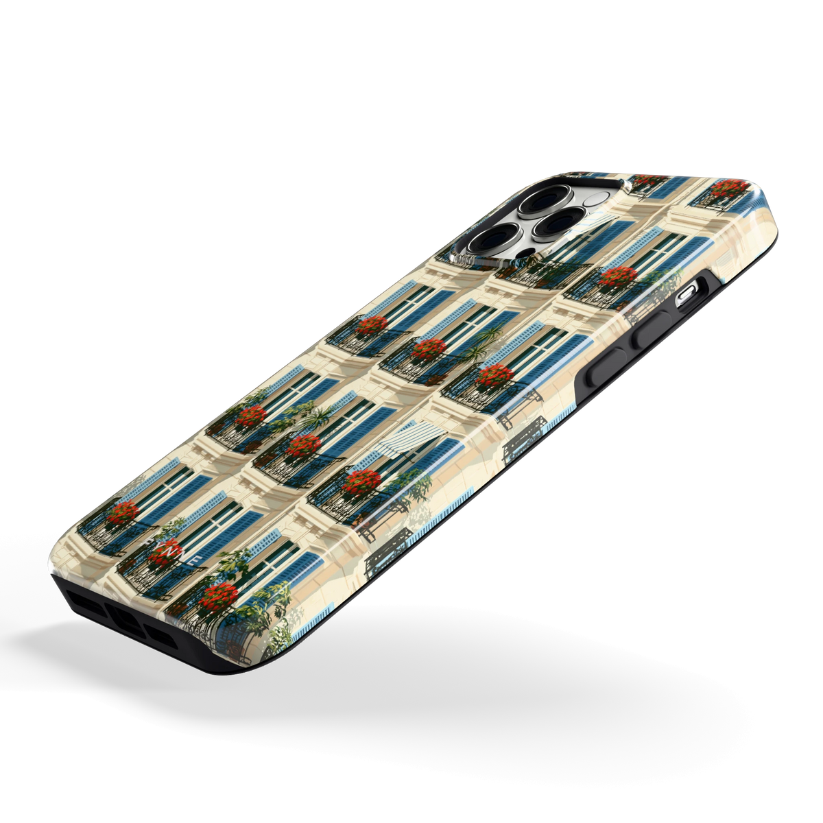 Balkonseizoen hoesje voor iPhone 12 Pro Max, schuin