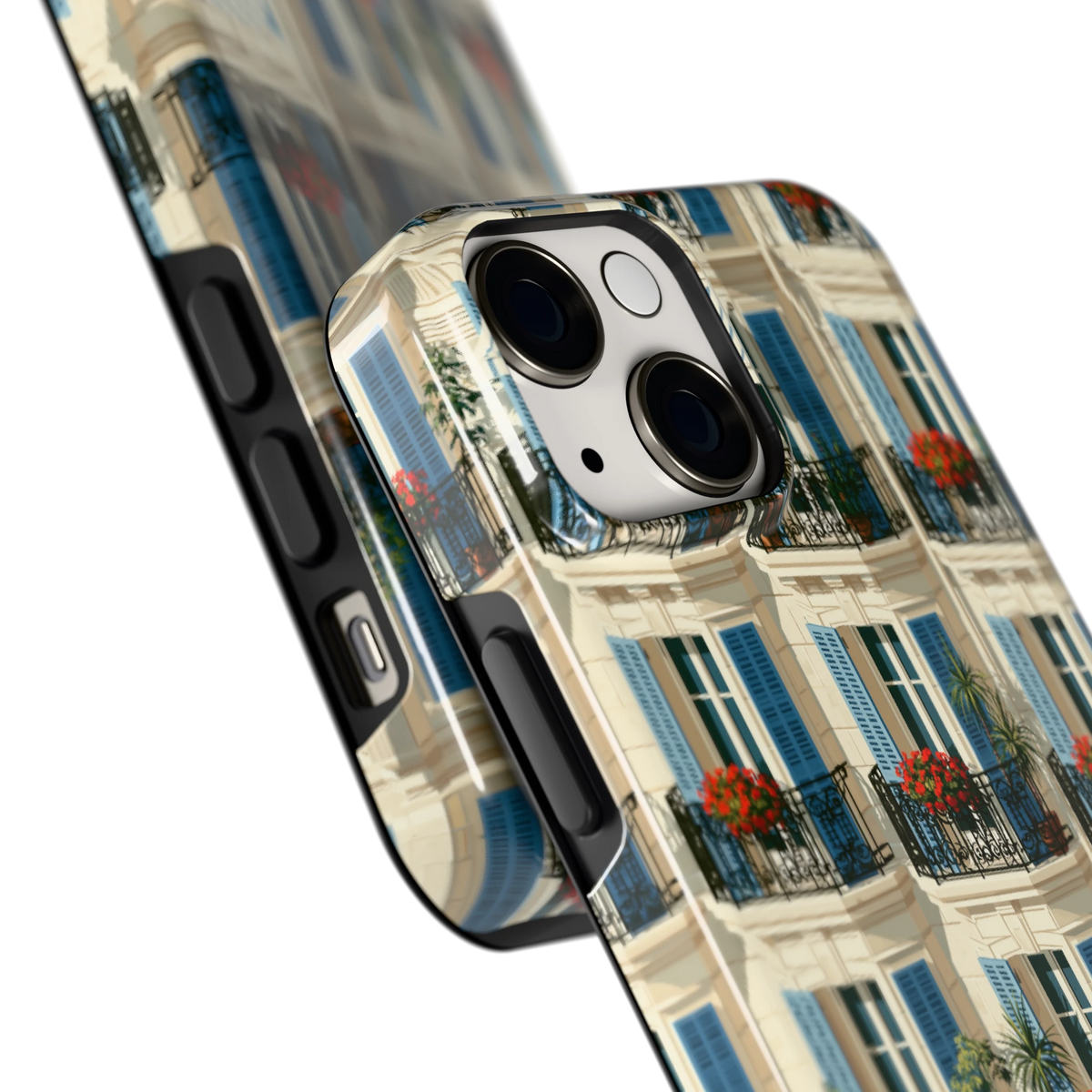 Balkonseizoen hoesje voor iPhone 13 mini, close-up