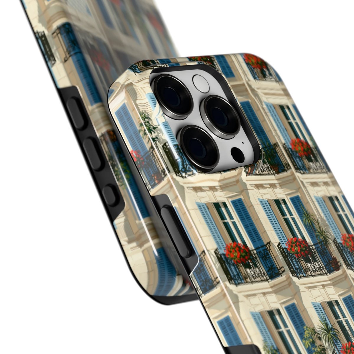 Balkonseizoen hoesje voor iPhone 16 Pro Max, close-up