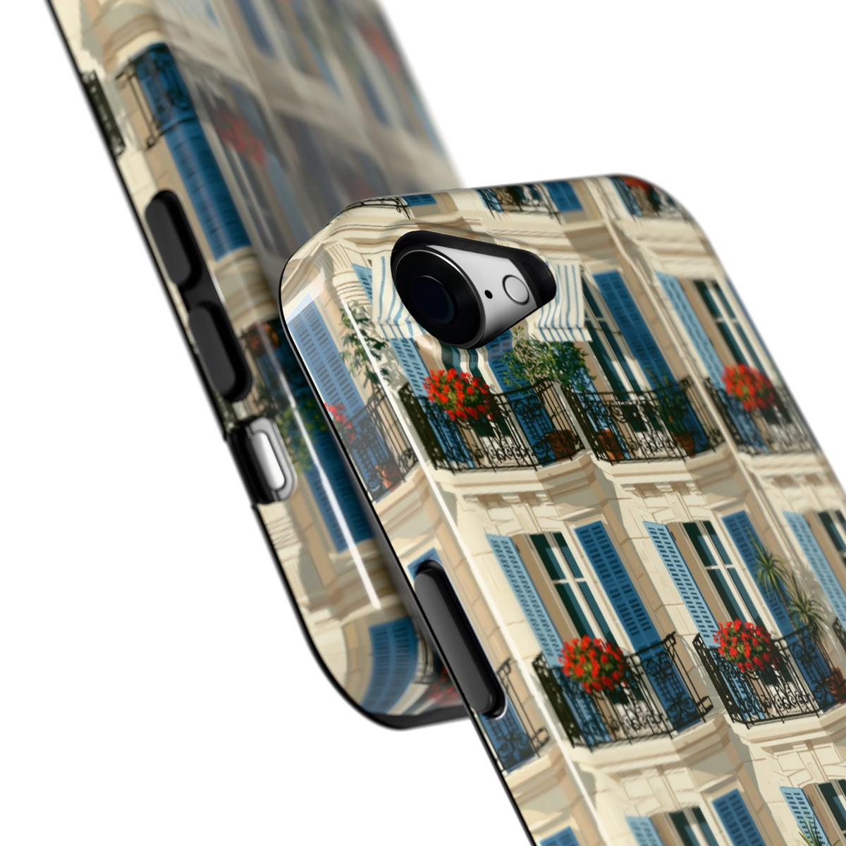 Balkonseizoen hoesje voor iPhone 16e, close-up