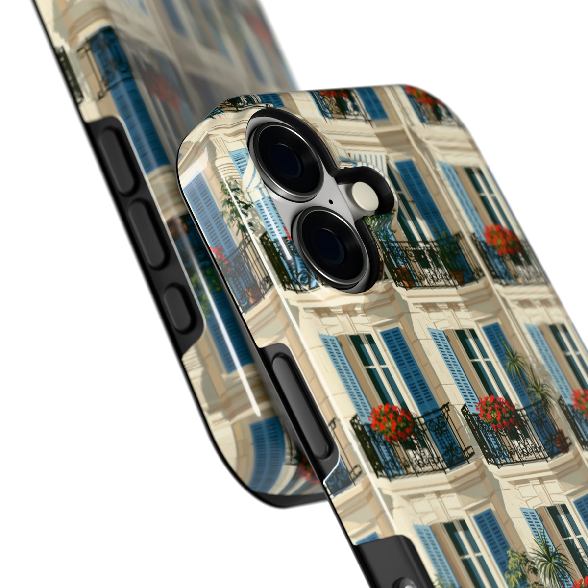 Balkonseizoen hoesje voor iPhone 17, close-up