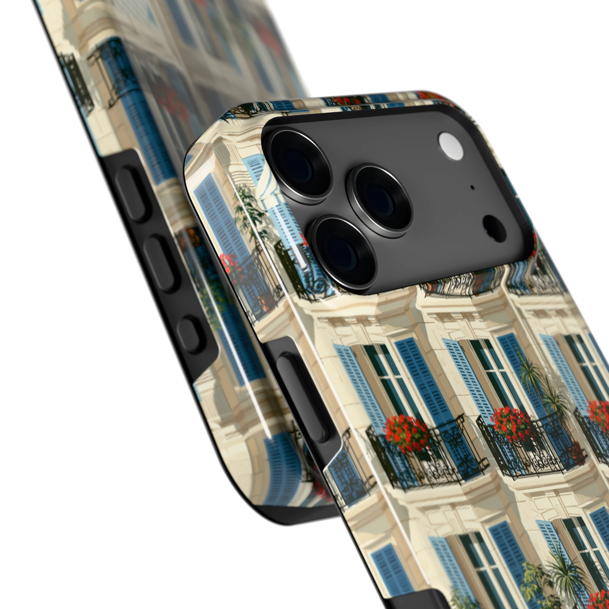 Balkonseizoen hoesje voor iPhone 17 Pro Max, close-up