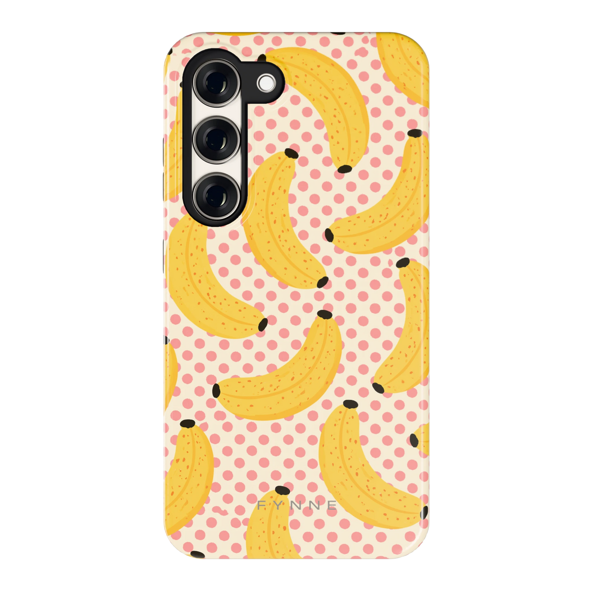 Bananen Stippen hoesje voor Galaxy S23, achterkant