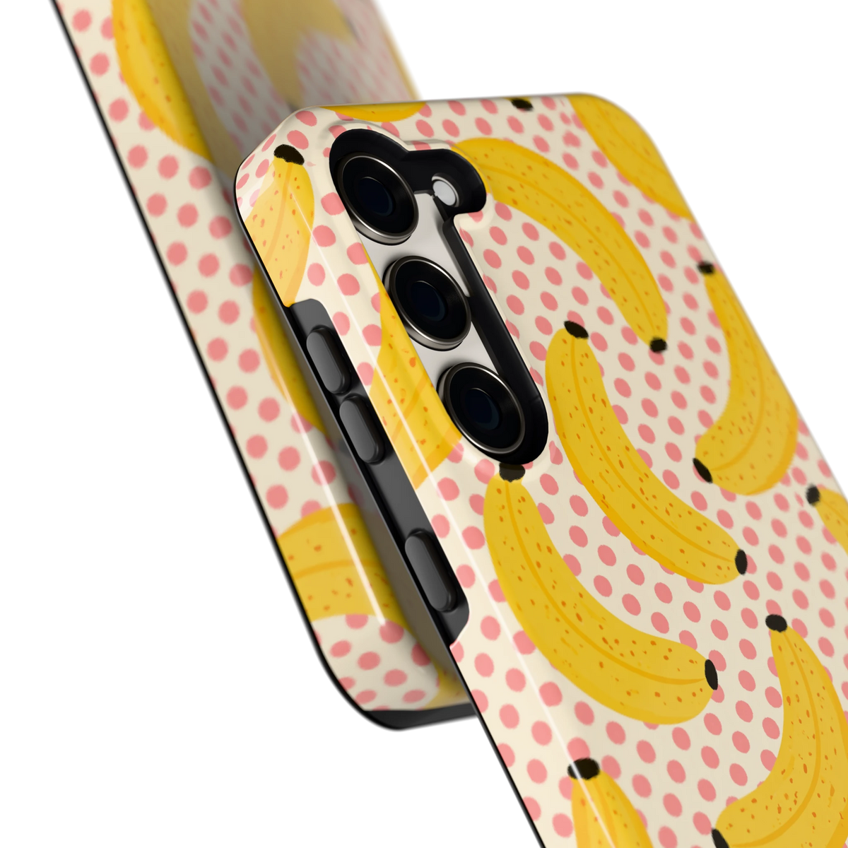 Bananen Stippen hoesje voor Galaxy S23+, close-up