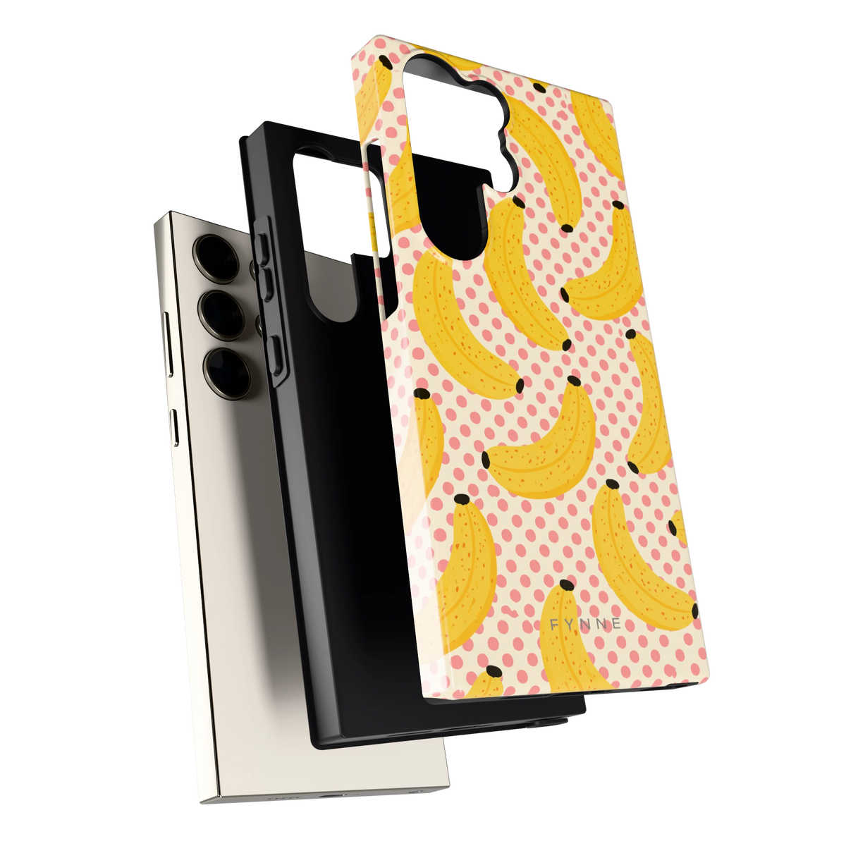 Bananen Stippen hoesje voor Galaxy S23 Ultra, los van de telefoon