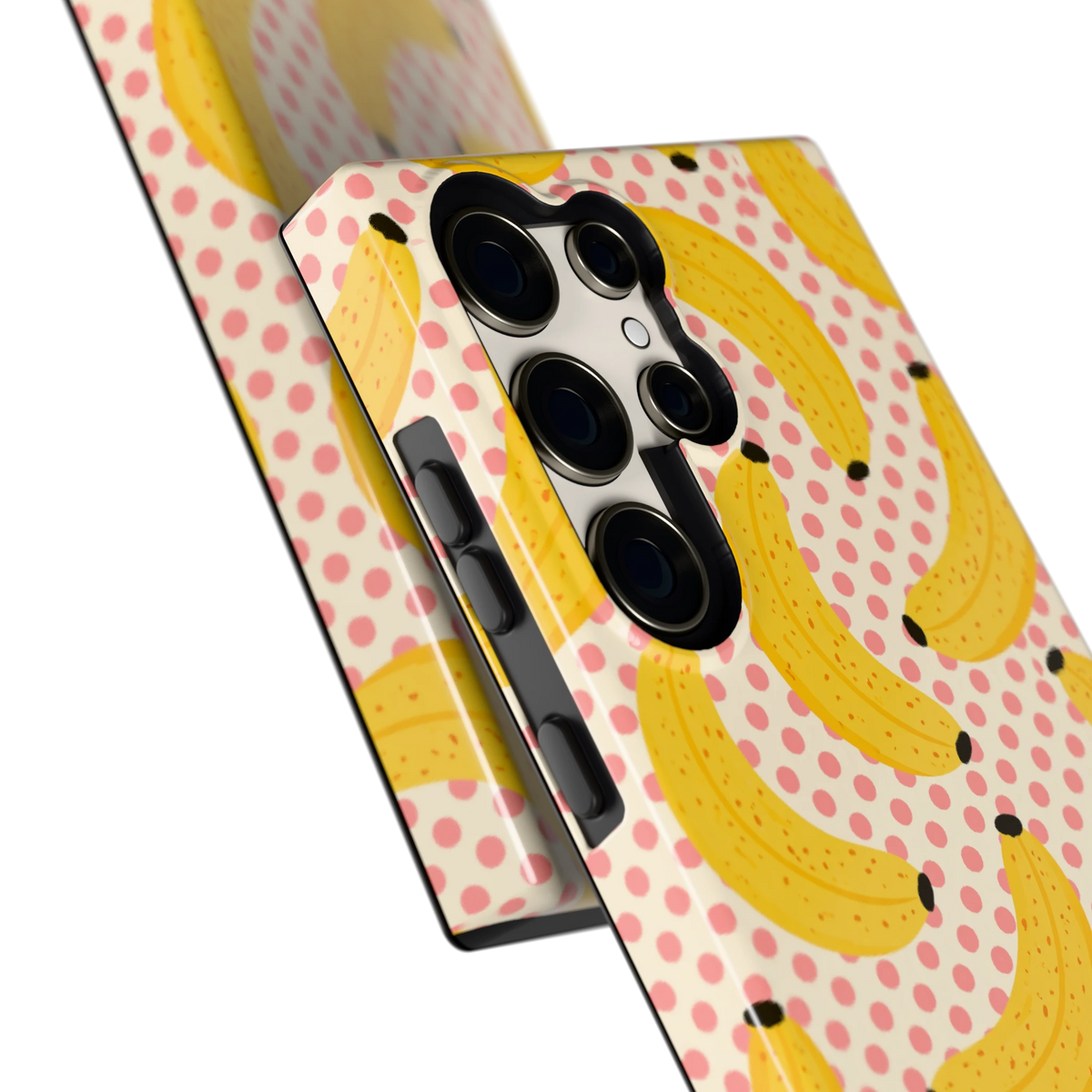 Bananen Stippen hoesje voor Galaxy S23 Ultra, close-up