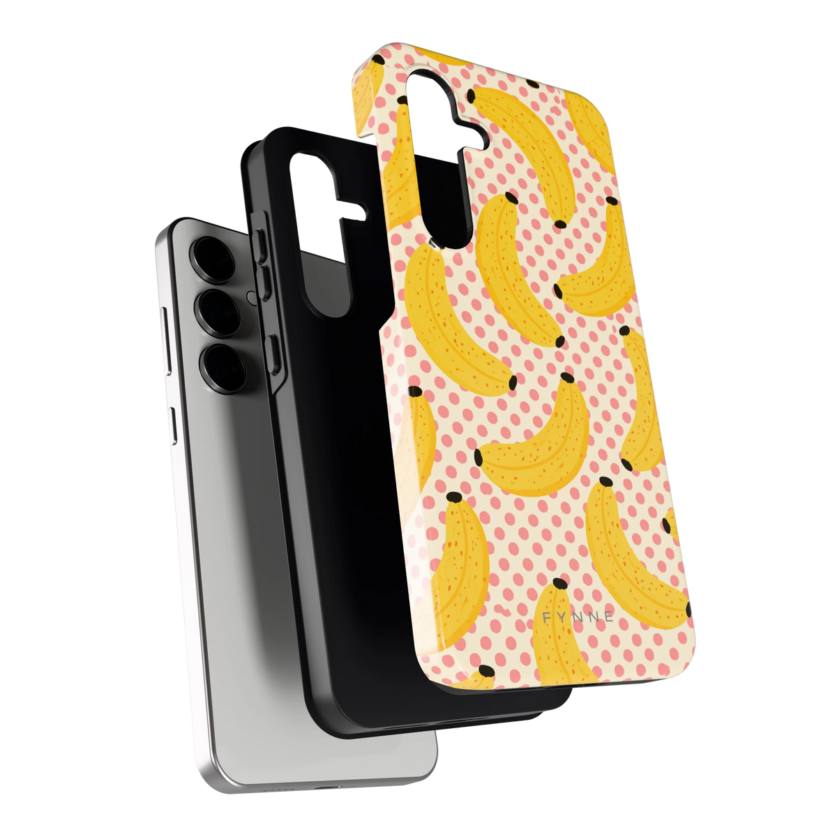 Bananen Stippen hoesje voor Galaxy S24 FE, los van de telefoon