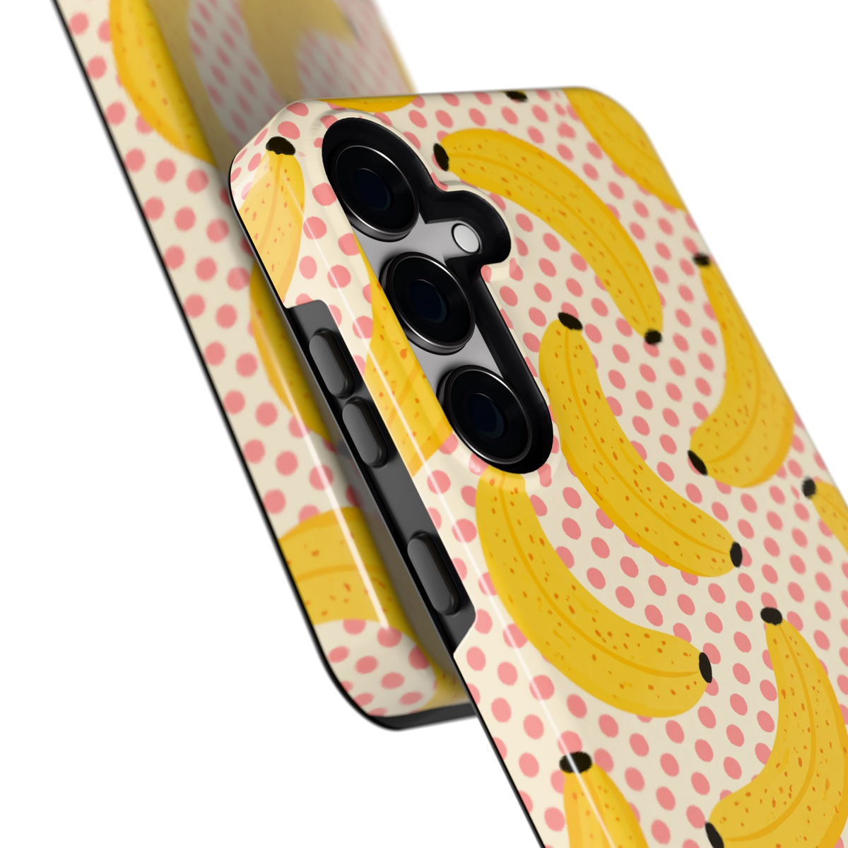 Bananen Stippen hoesje voor Galaxy S24+, close-up