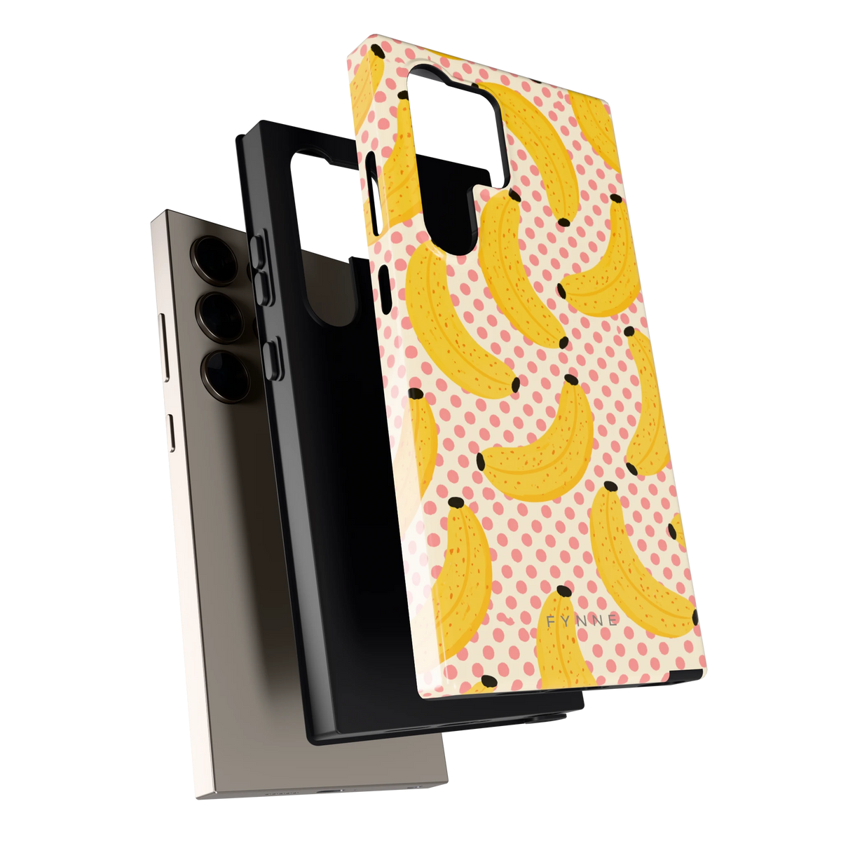 Bananen Stippen hoesje voor Galaxy S24 Ultra, los van de telefoon
