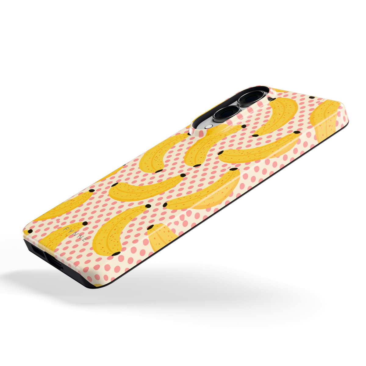Bananen Stippen hoesje voor Galaxy S25 Edge, schuin