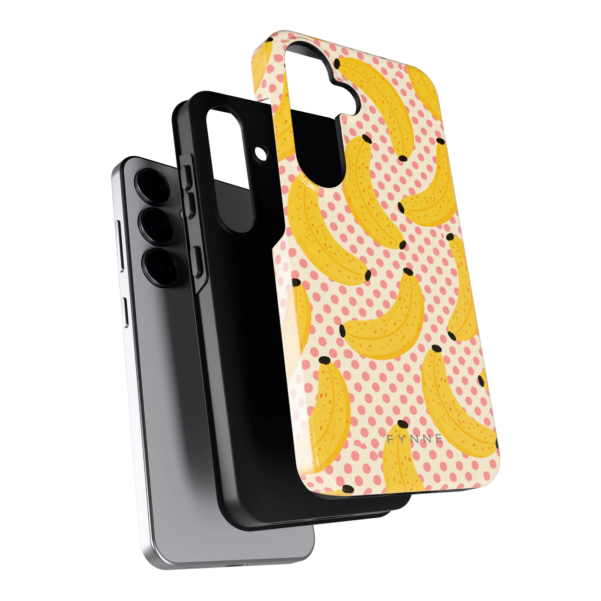 Bananen Stippen hoesje voor Galaxy S25, los van de telefoon