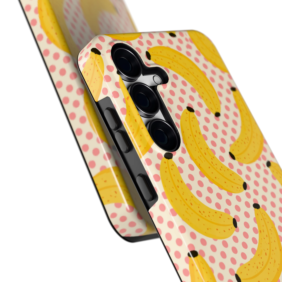 Bananen Stippen hoesje voor Galaxy S25 FE, close-up