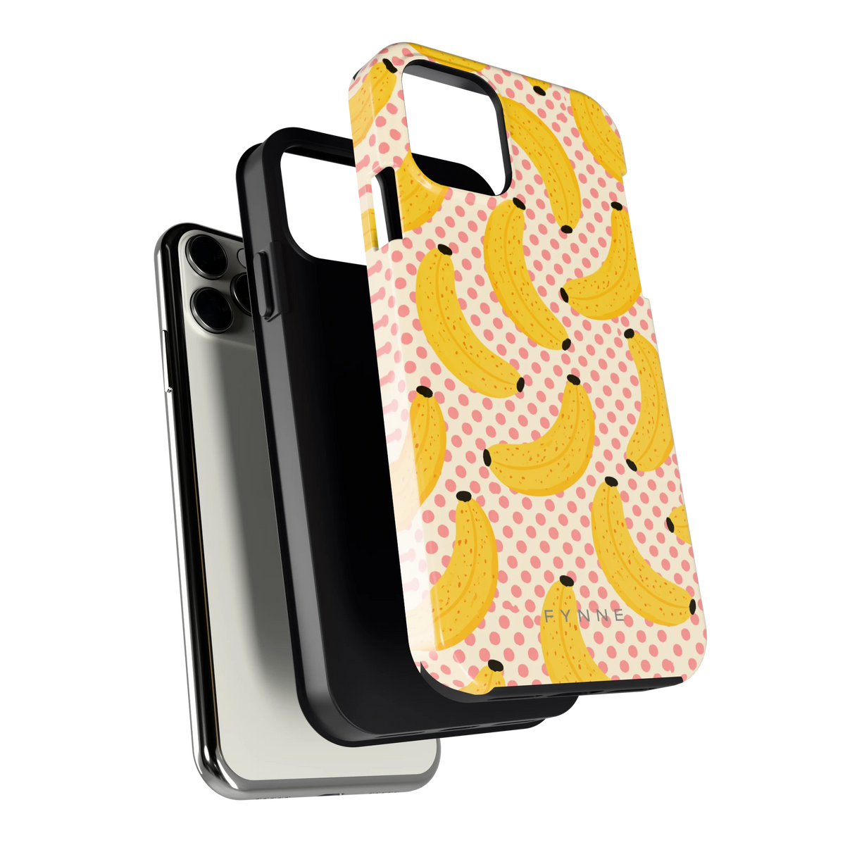 Bananen Stippen hoesje voor iPhone 11 Pro, los van de telefoon