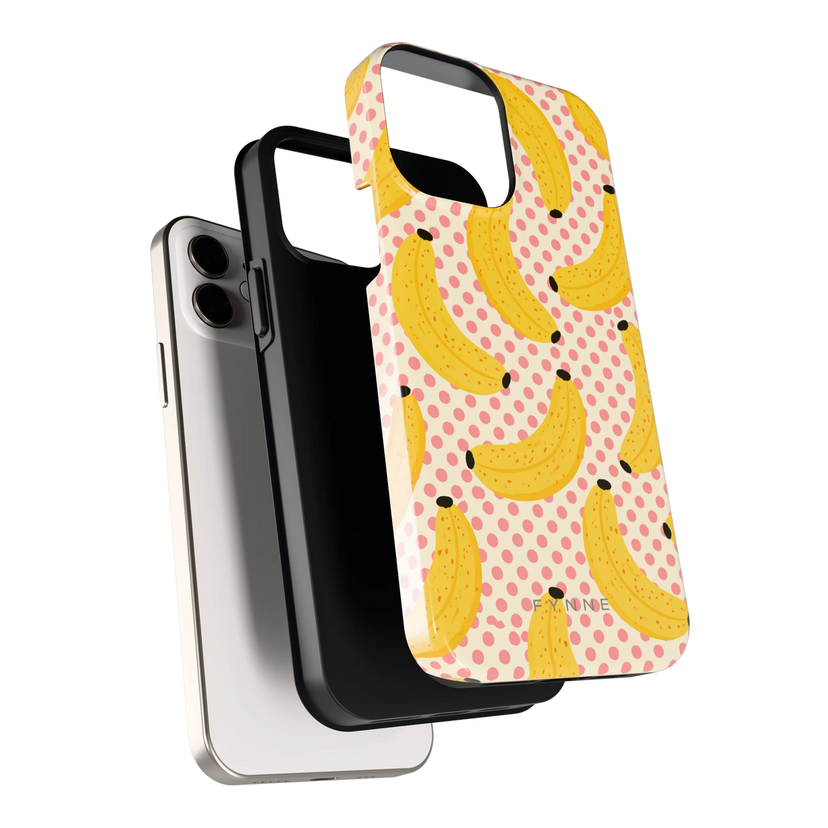 Bananen Stippen hoesje voor iPhone 12, los van de telefoon