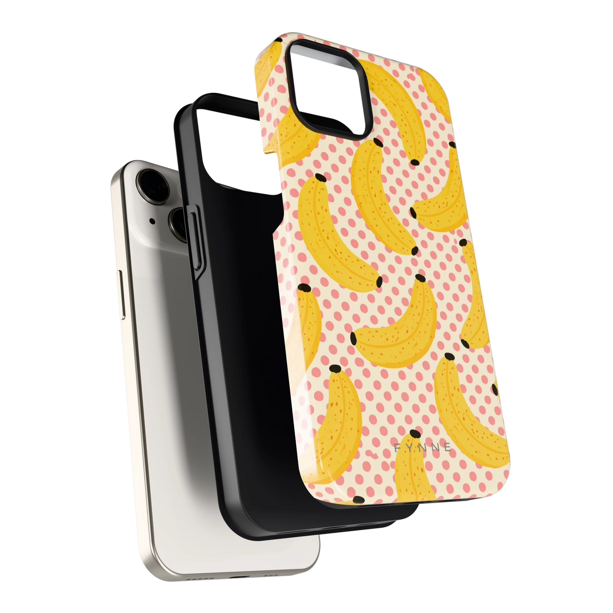 Bananen Stippen hoesje voor iPhone 13, los van de telefoon