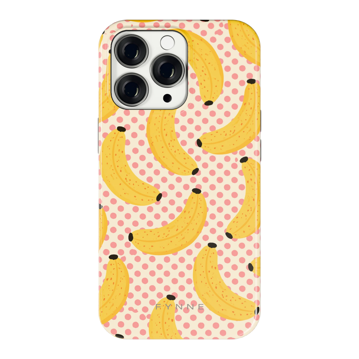 Bananen Stippen hoesje voor iPhone 13 Pro, achterkant