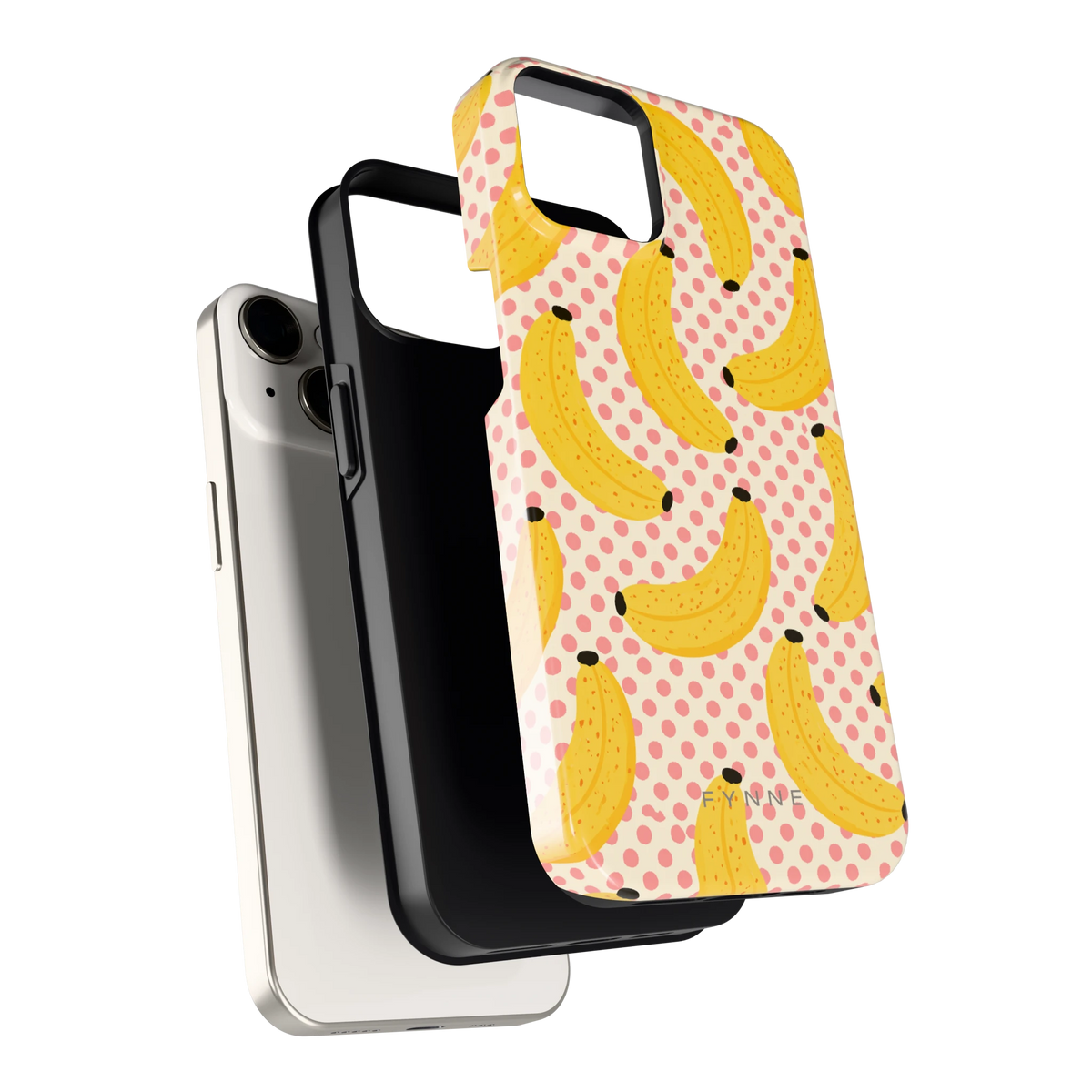 Bananen Stippen hoesje voor iPhone 14, los van de telefoon