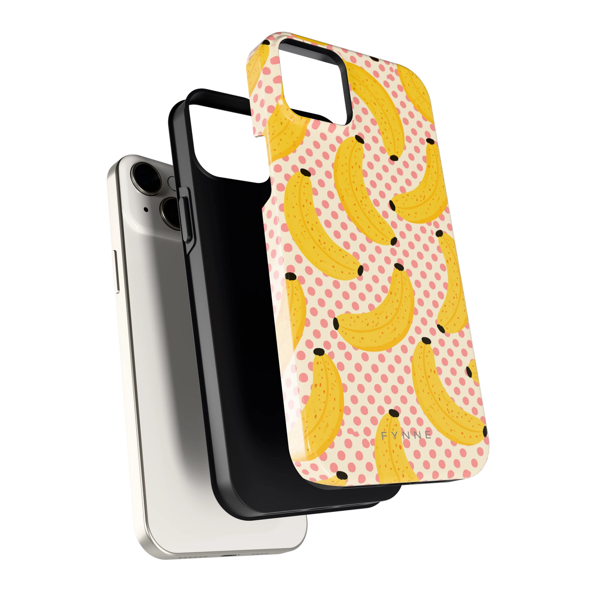 Bananen Stippen hoesje voor iPhone 14 Plus, los van de telefoon