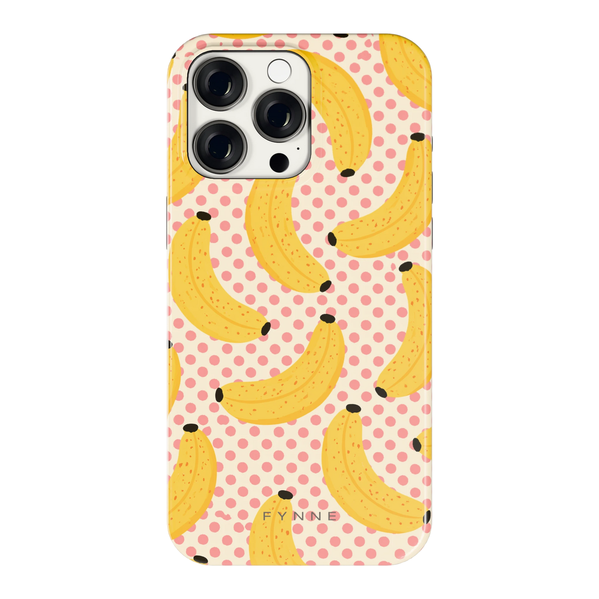 Bananen Stippen hoesje voor iPhone 15 Pro Max, achterkant