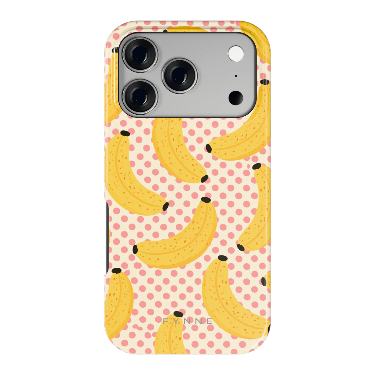 Bananen Stippen hoesje voor iPhone 17 Pro, achterkant