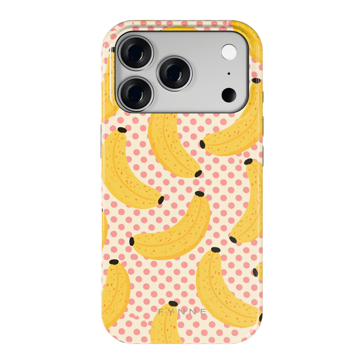 Bananen Stippen hoesje voor iPhone 18 Pro, achterkant