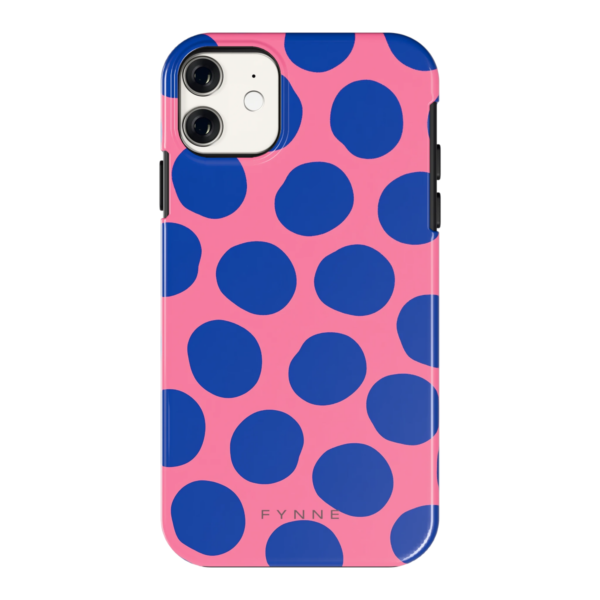 Grote blauwe stippen hoesje voor iPhone 11, achterkant