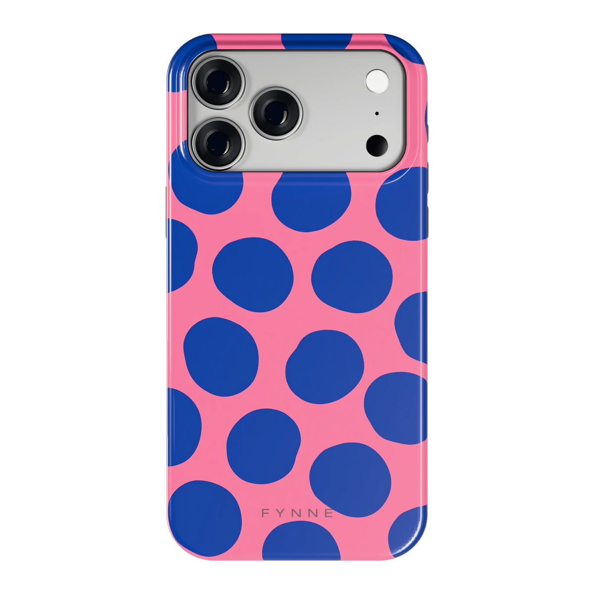 Grote blauwe stippen hoesje voor iPhone 18 Pro Max, achterkant