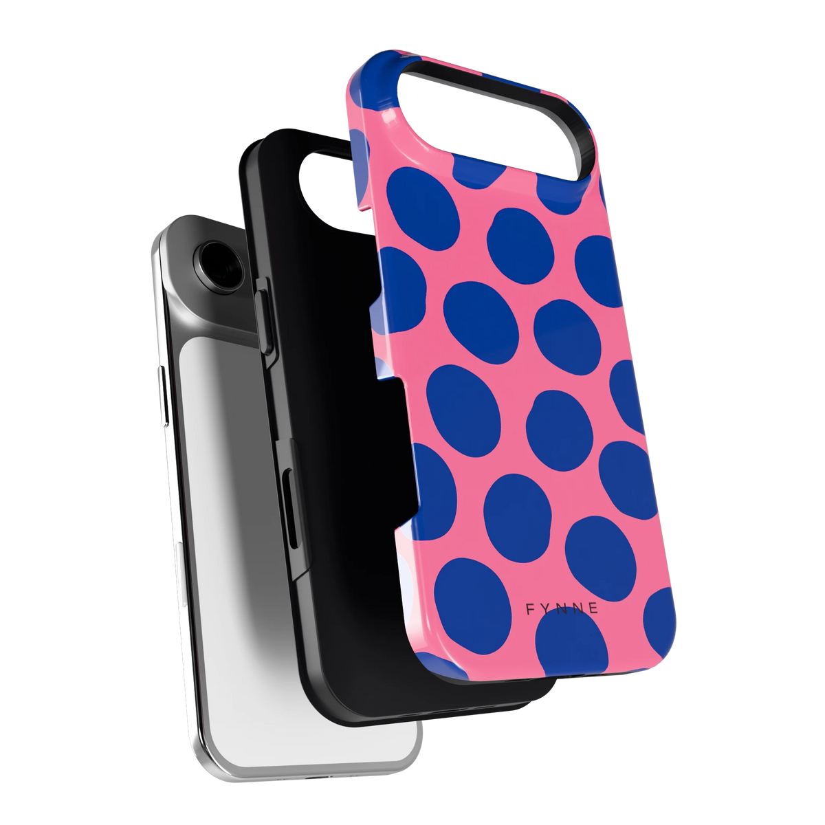Grote blauwe stippen hoesje voor iPhone Air, los van de telefoon