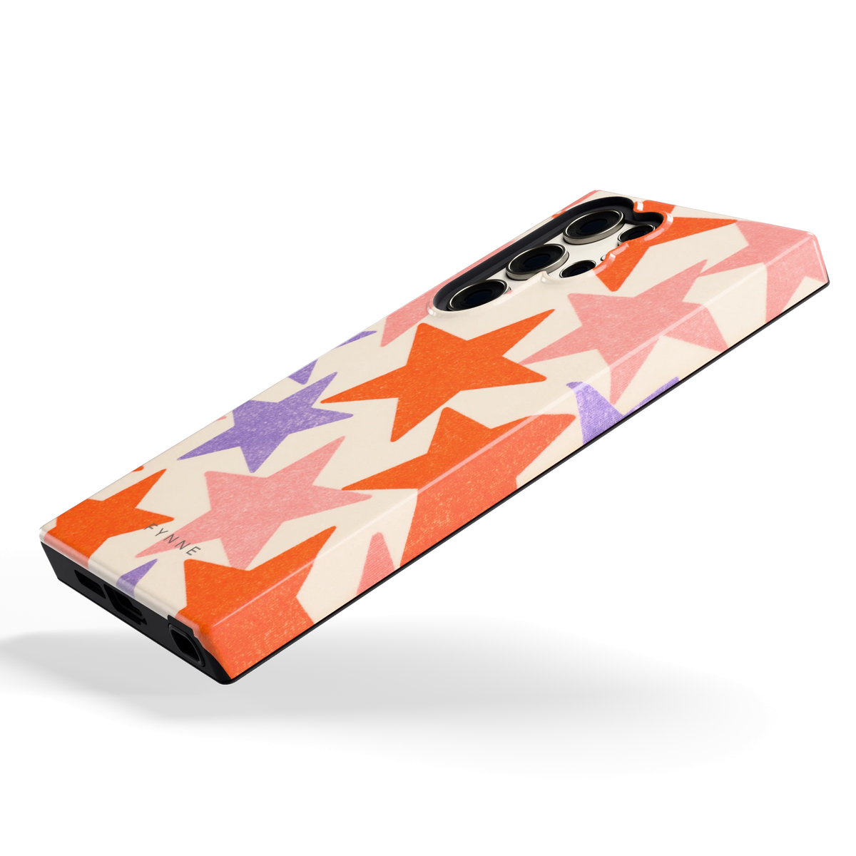 Grote sterren hoesje voor Galaxy S23 Ultra, schuin