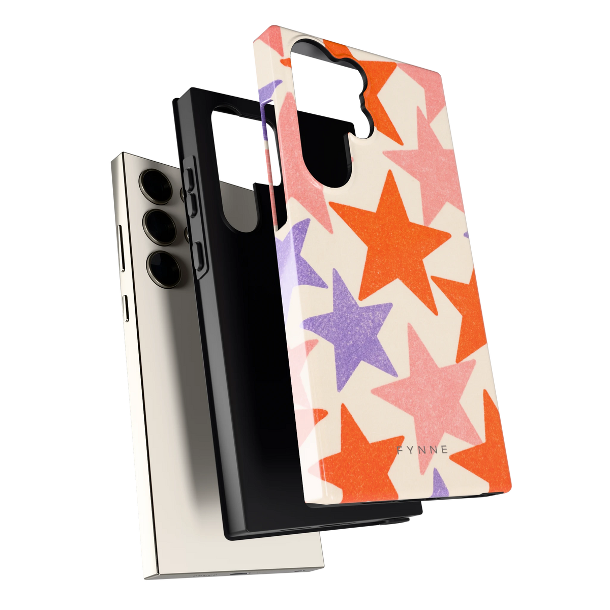 Grote sterren hoesje voor Galaxy S23 Ultra, los van de telefoon