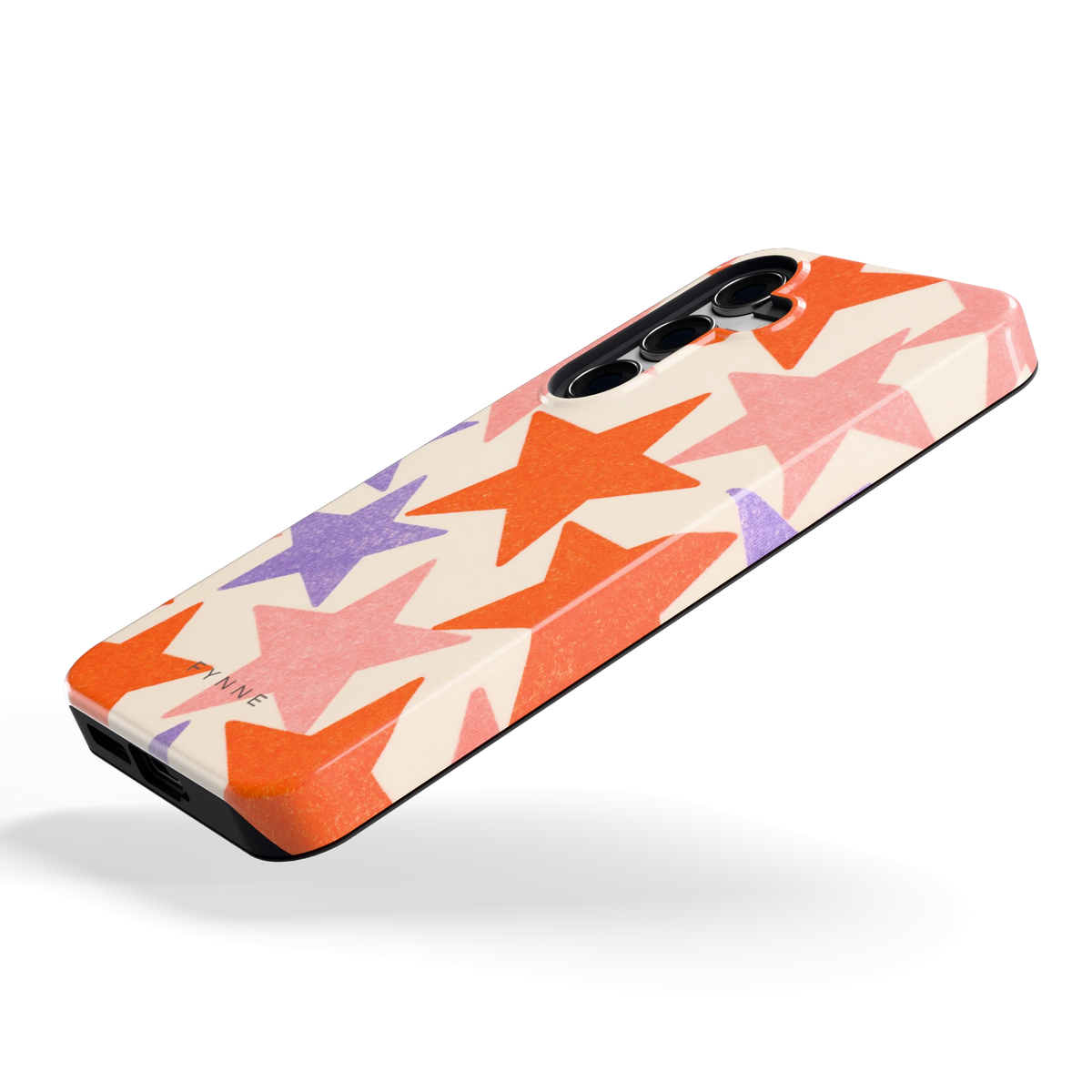 Grote sterren hoesje voor Galaxy S24, schuin